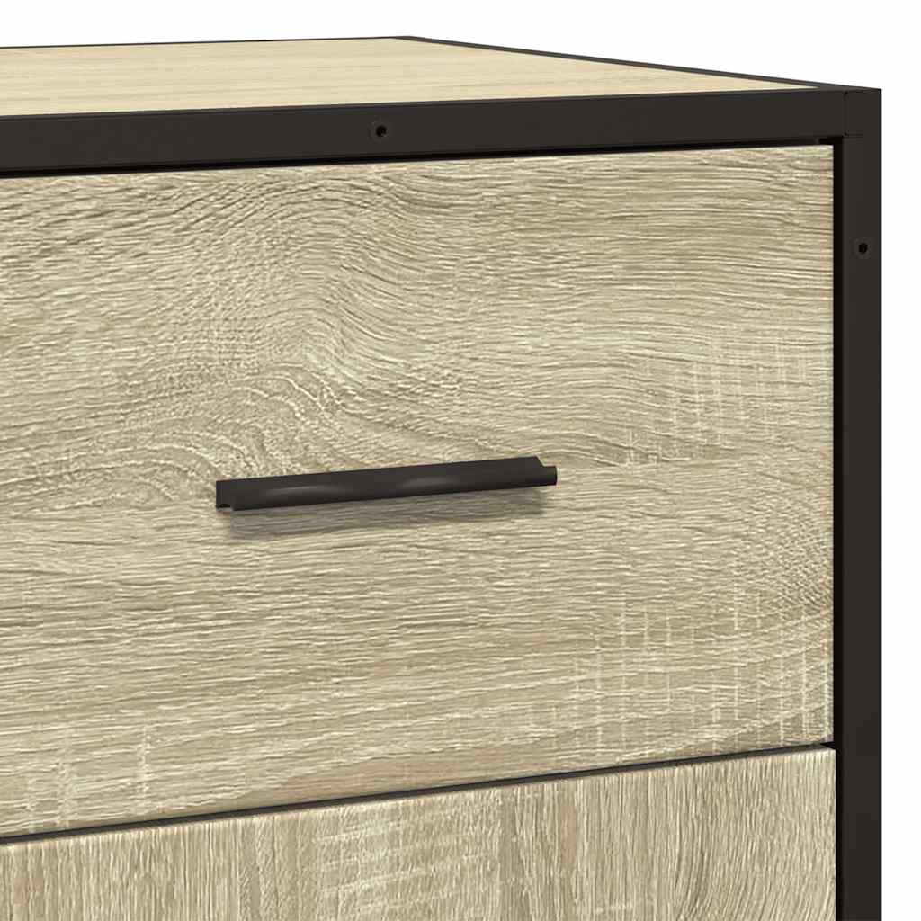 Komoda boja hrasta 35,5 x 35 x 76 cm konstruirano drvo i metal