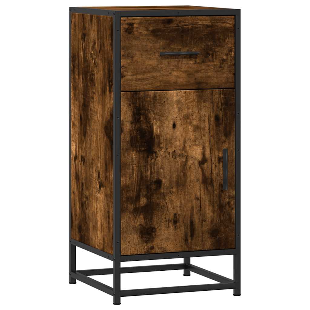 Komoda boja hrasta 35,5x35x76 cm konstruirano drvo i metal