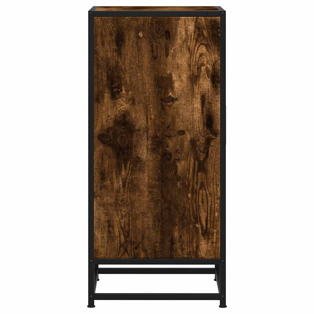 Komoda boja hrasta 35,5x35x76 cm konstruirano drvo i metal
