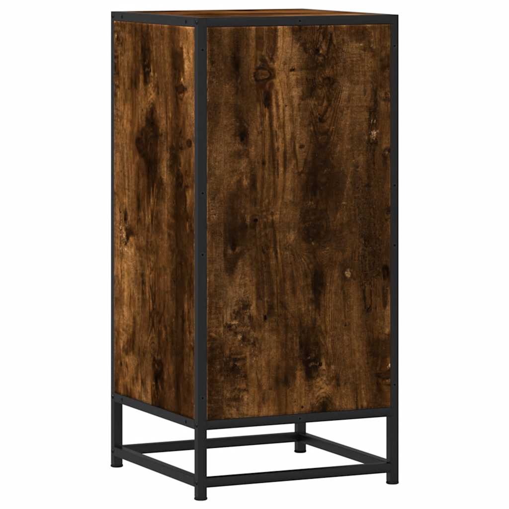 Komoda boja hrasta 35,5x35x76 cm konstruirano drvo i metal