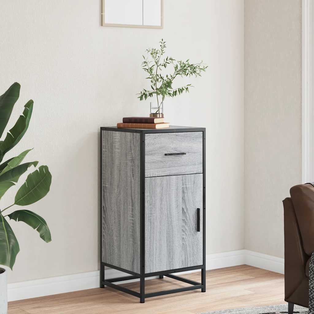 Komoda boja hrasta sonome 35,5x35x76 cm konstruirano drvo metal