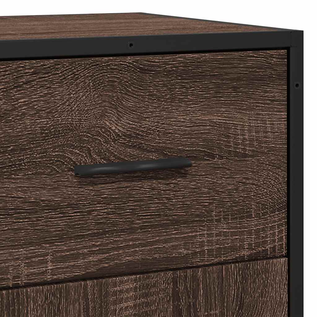 Komoda boja hrasta 35,5x35x76 cm konstruirano drvo i metal