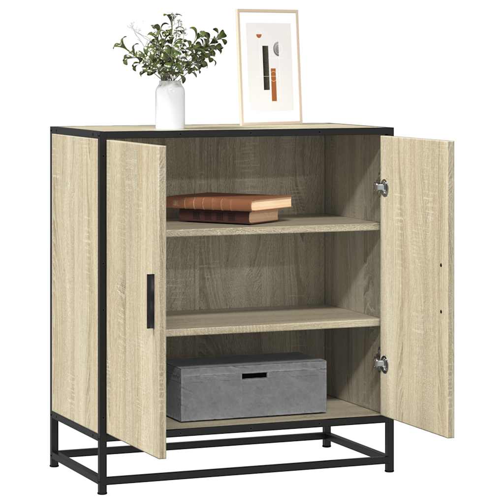 Komoda boja hrasta 68x35x76 cm konstruirano drvo i metal