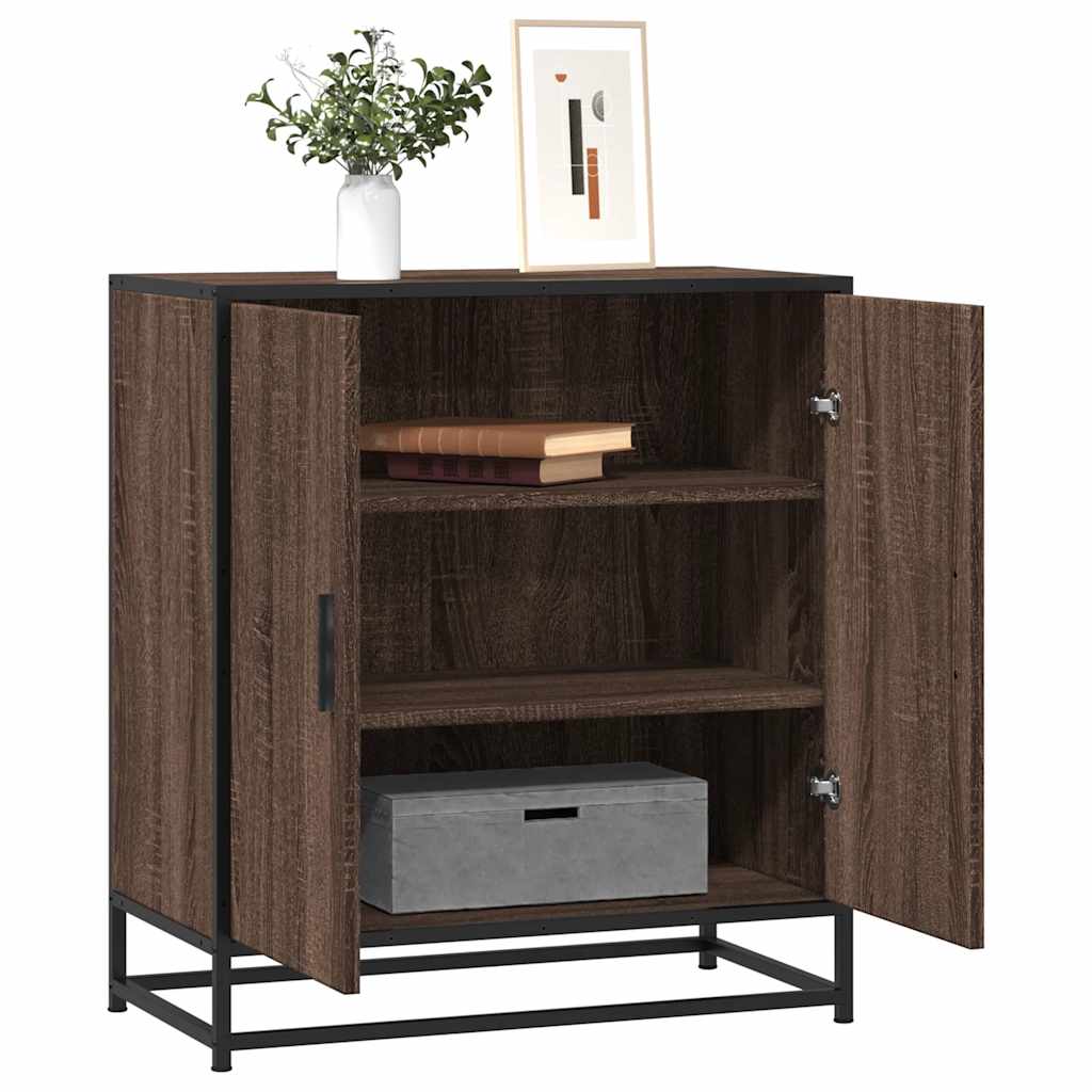 Komoda boja hrasta 68x35x76 cm konstruirano drvo i metal