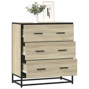 Komoda boja hrasta 68x35x76 cm konstruirano drvo i metal