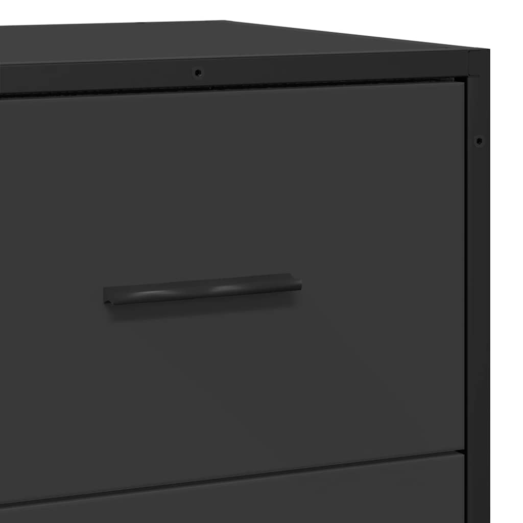 komoda crna 68x35x76 cm konstruirano drvo