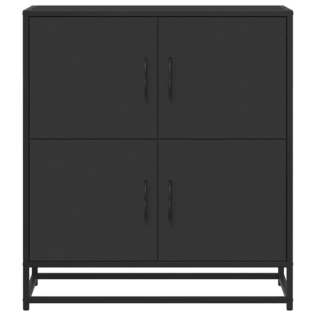 komoda crna 68x35x76 cm konstruirano drvo