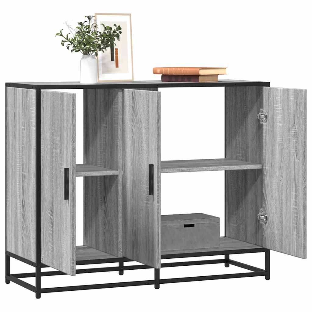 Komoda Siva Sonoma 94x35x76 cm Konstruirano drvo
