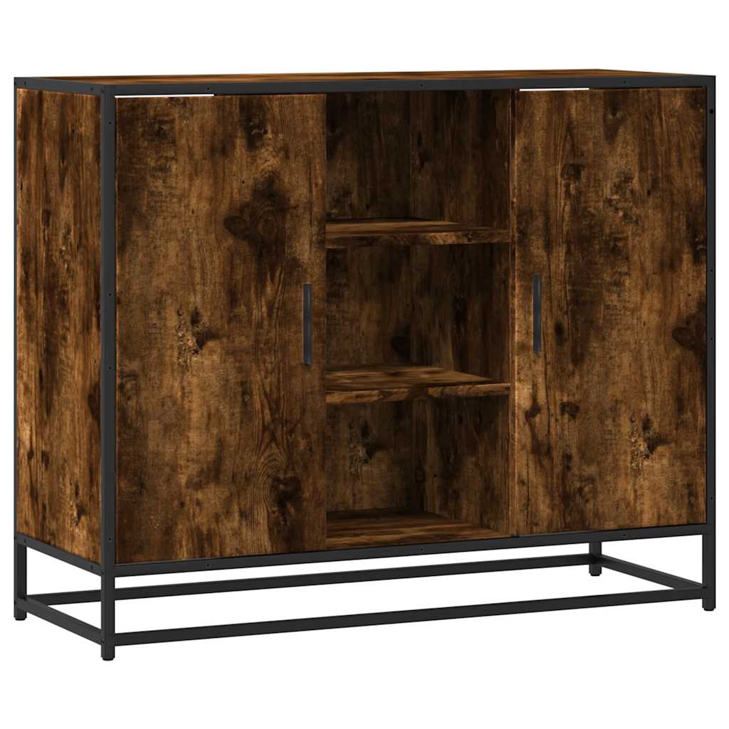 Komoda dimljeni hrast 92x35x76 cm konstruirano drvo