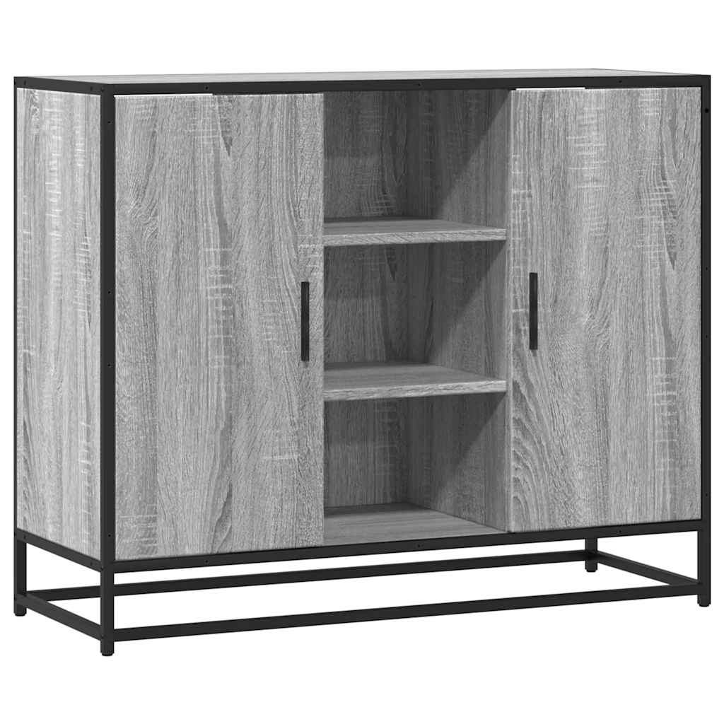 Komoda Siva Sonoma 92x35x76 cm Konstruirano drvo