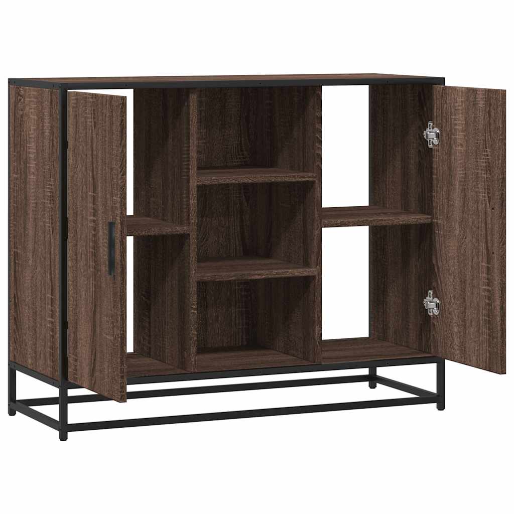 Komoda smeđi hrast 92x35x76 cm izrađeno drvo