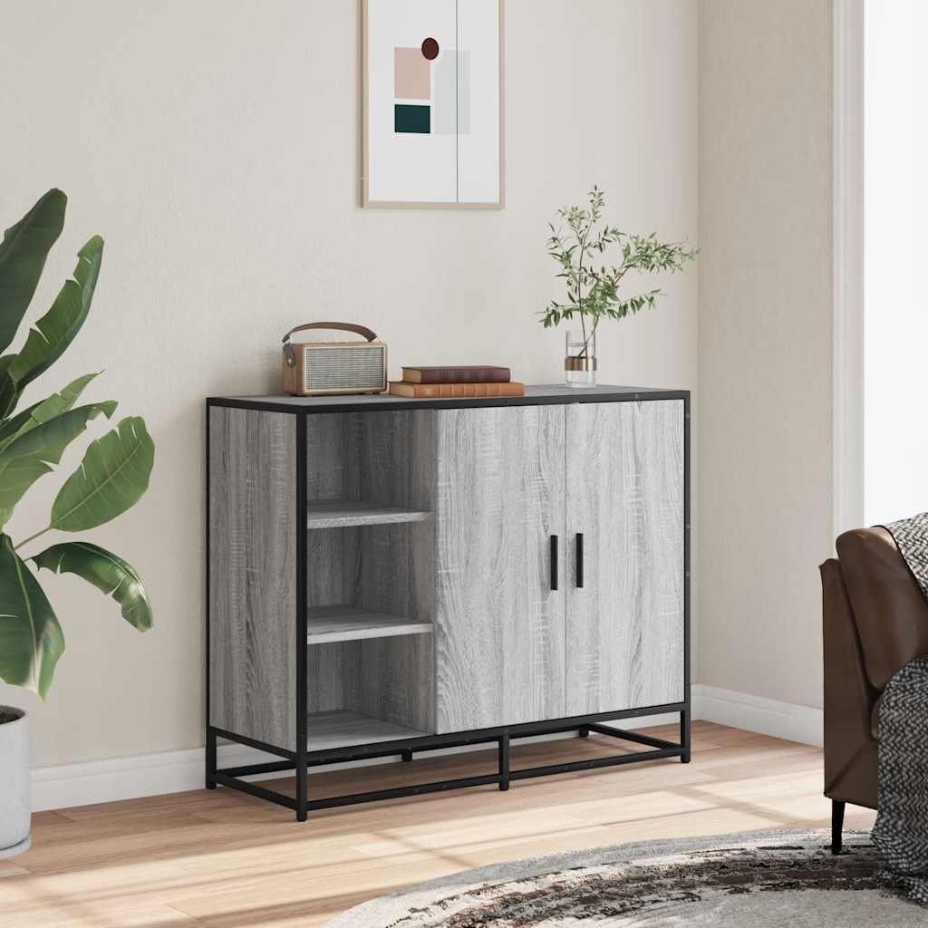 Komoda Siva Sonoma 92x35x76 cm Konstruirano drvo