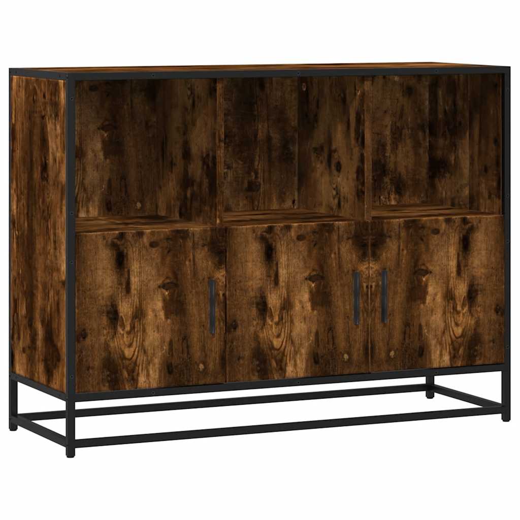 Komoda dimljeni hrast 100x35x76 cm konstruirano drvo
