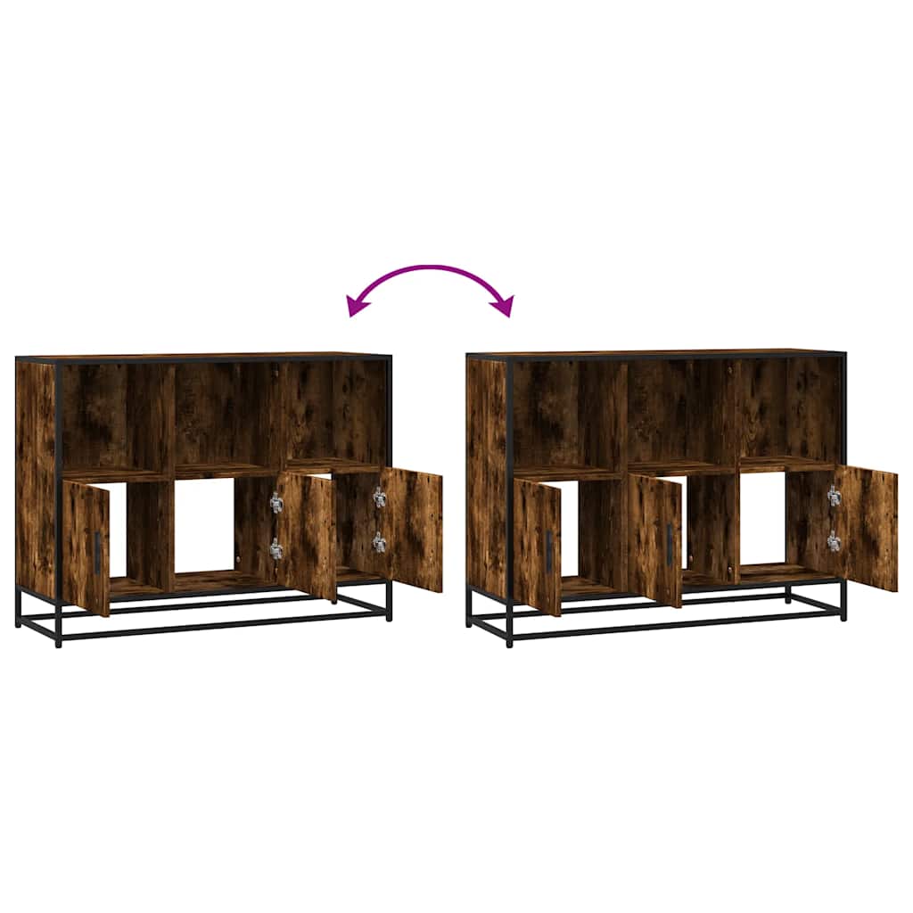 Komoda dimljeni hrast 100x35x76 cm konstruirano drvo