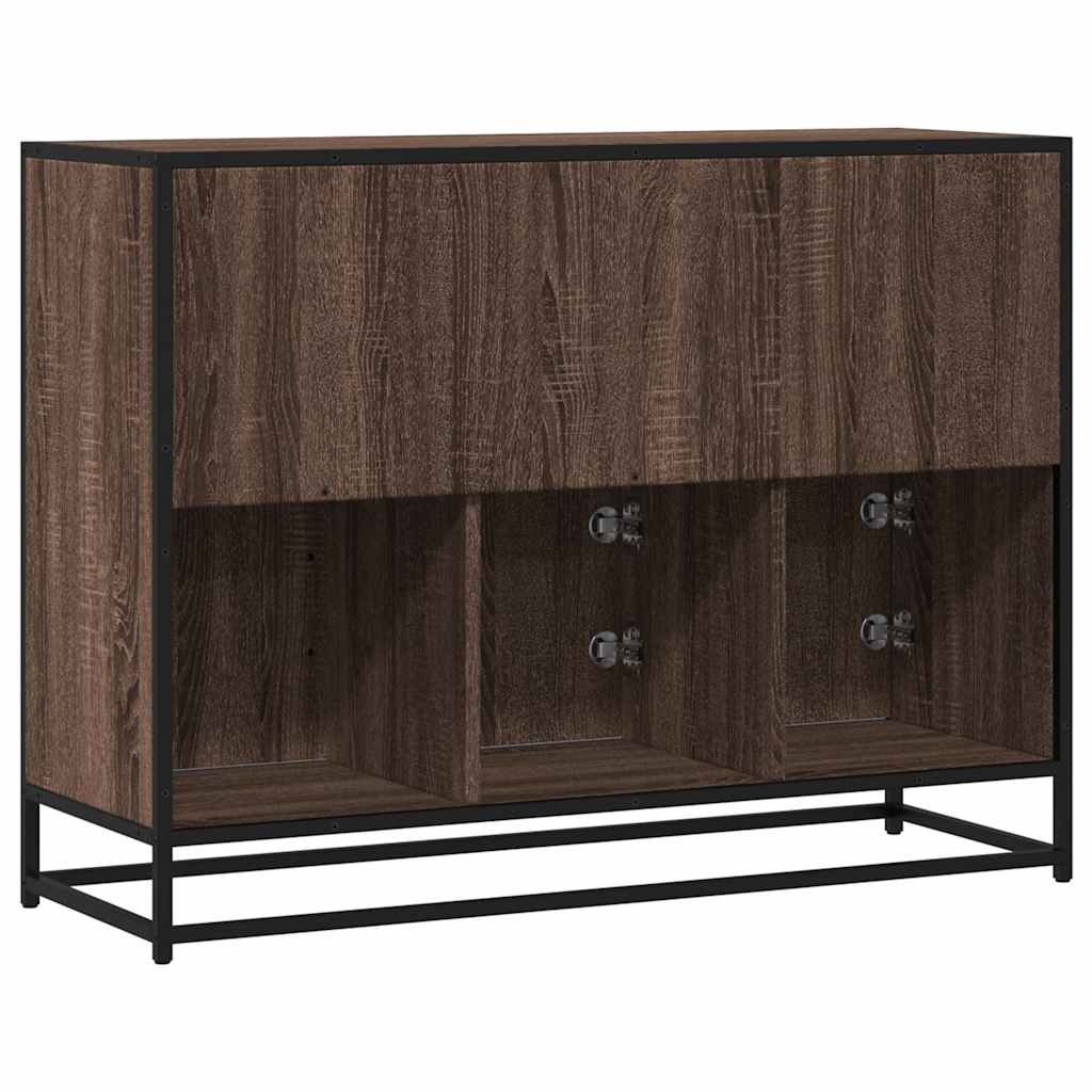 Komoda smeđi hrast 100x35x76 cm konstruirano drvo