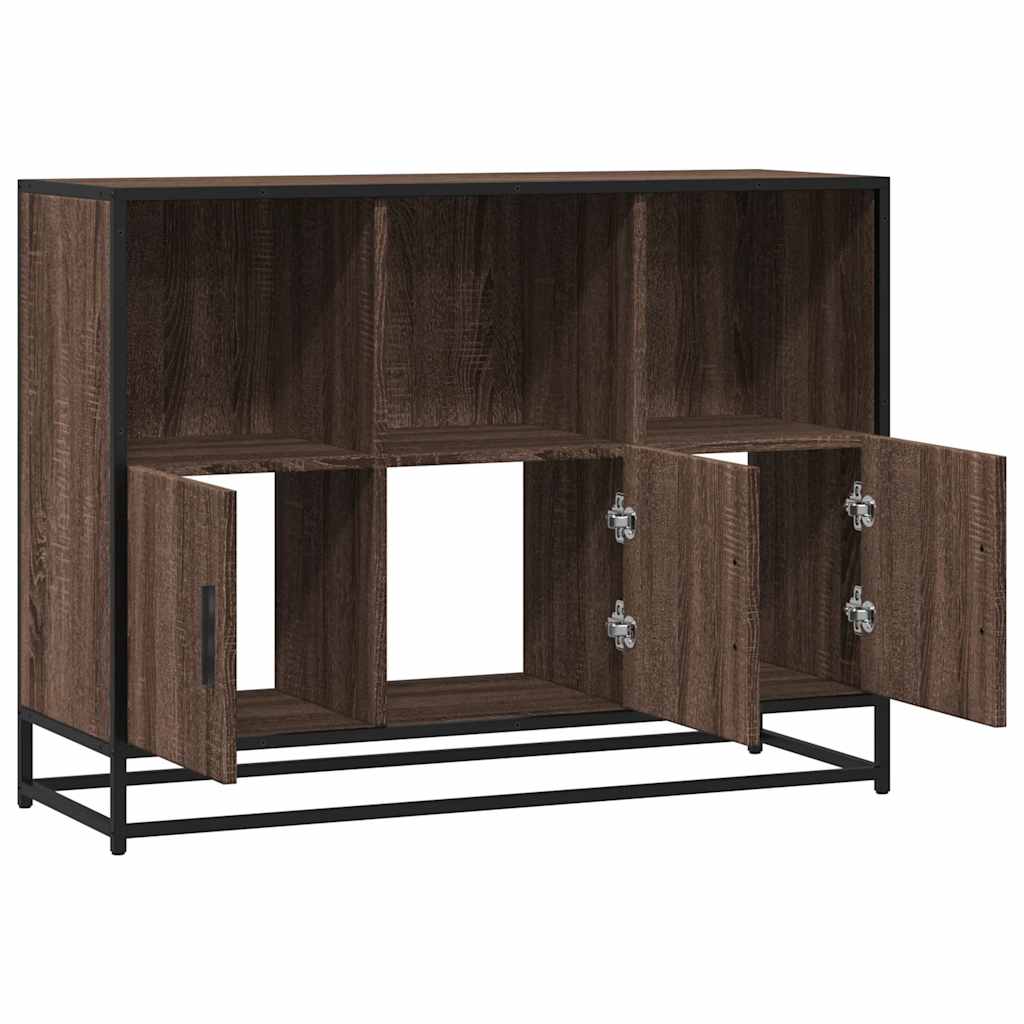Komoda smeđi hrast 100x35x76 cm konstruirano drvo