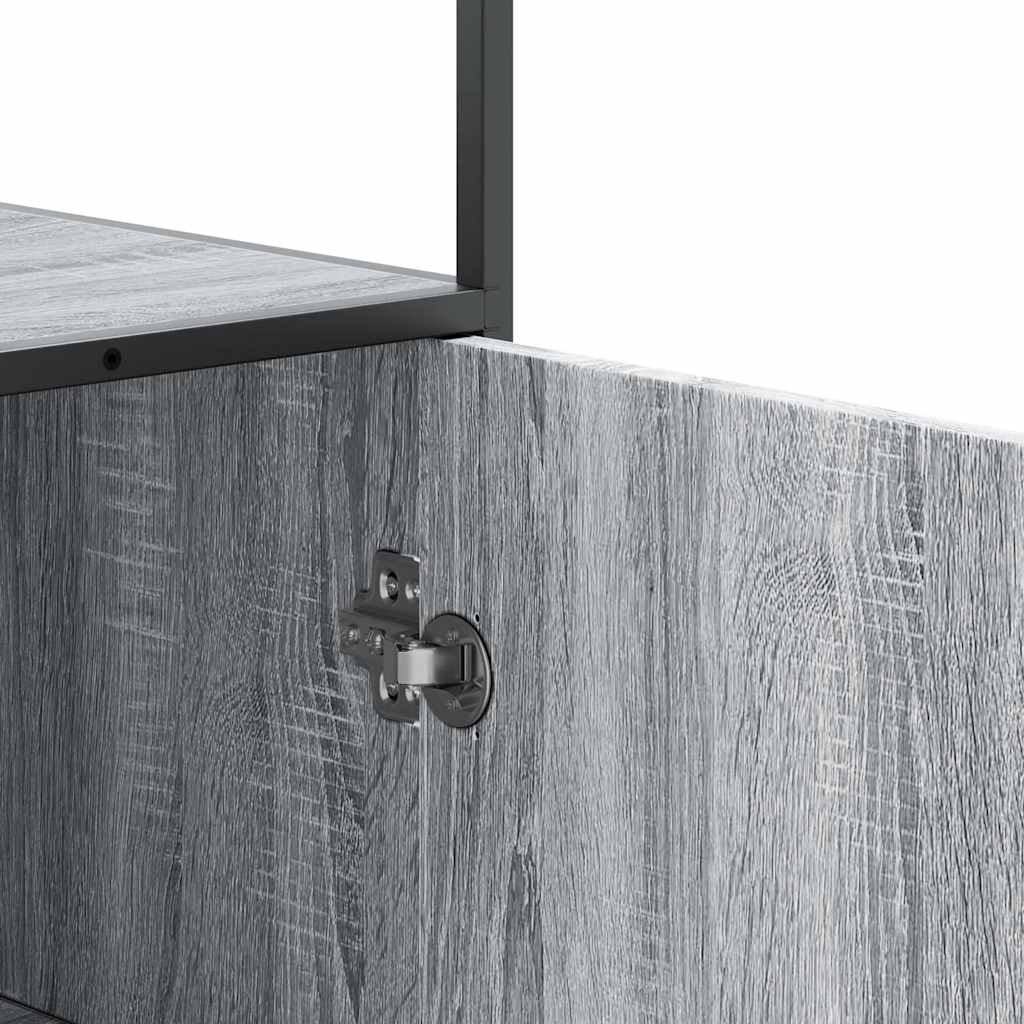 Visoka ploča siva Sonoma 68x35x139 cm Konstruirano drvo i metal