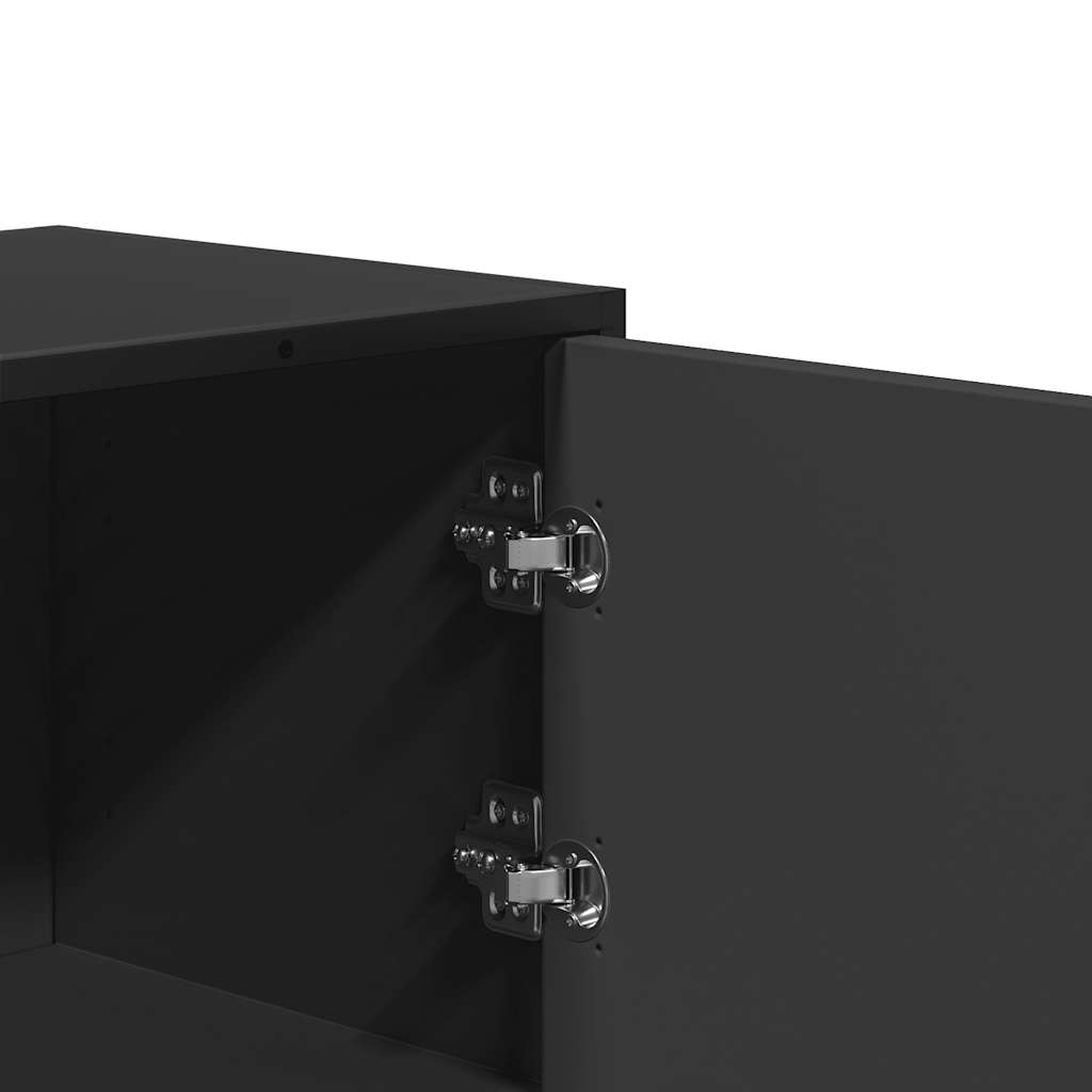 Visoka ploča crna 35,5x35x106,5 cm Konstruirano drvo i metal
