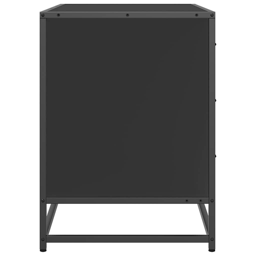 Ormar s ladicama crni 70x41x56 cm izrađeno drvo