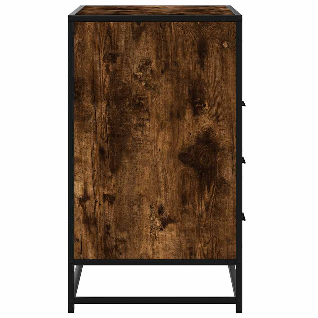 Ormar s ladicama dimljeni hrast 70x41x70 cm konstruirano drvo