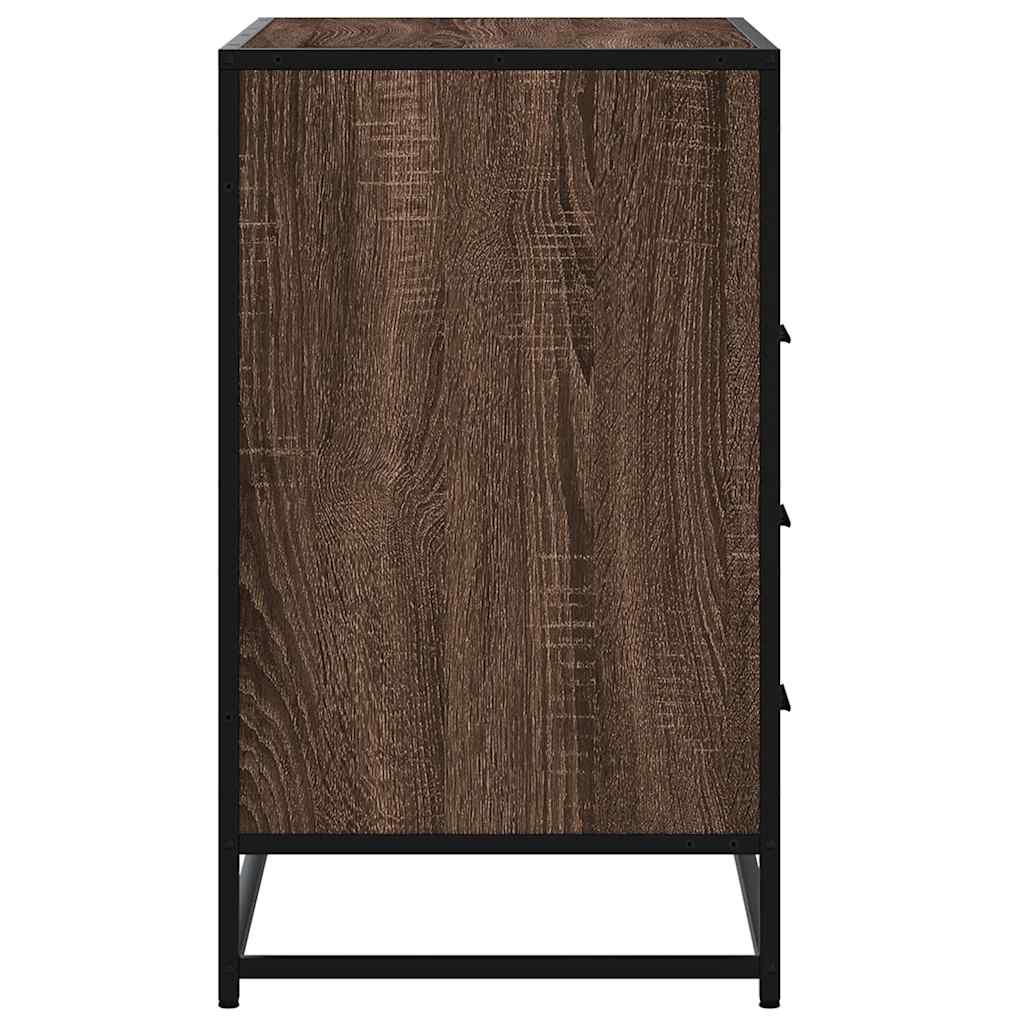 Ormar s ladicama smeđi hrast 70x41x70 cm izrađeno drvo