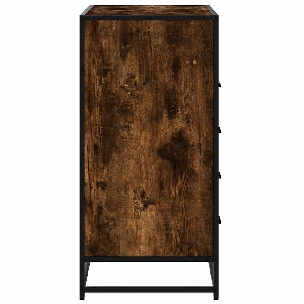 Ormar s ladicama dimljeni hrast 70x41x83,5 cm konstruirano drvo