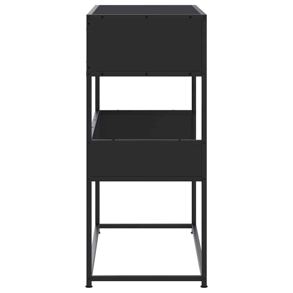konzolni stol crni 90x35x80 cm konstruirano drvo