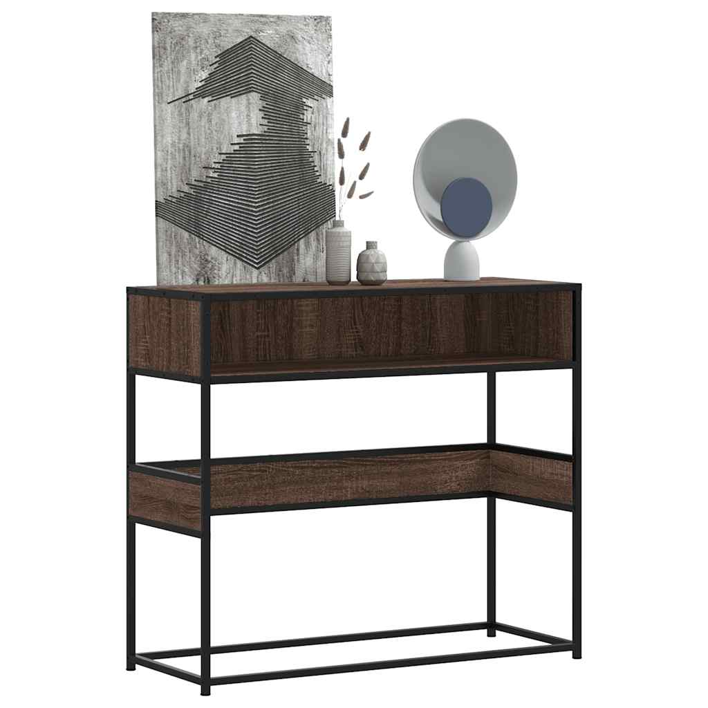 Konzolni stol boja hrasta 90x35x80 cm konstruirano drvo