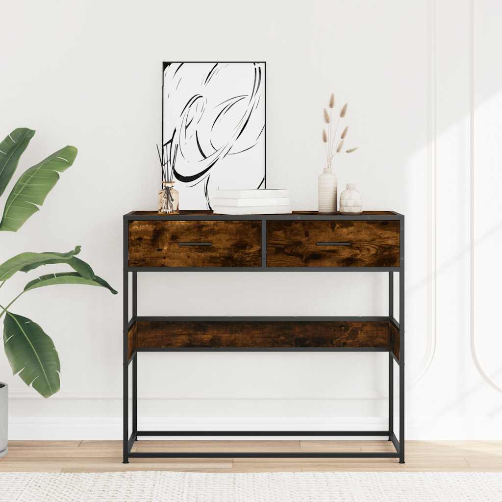 Konzolni stol boja hrasta 90x35x80 cm konstruirano drvo