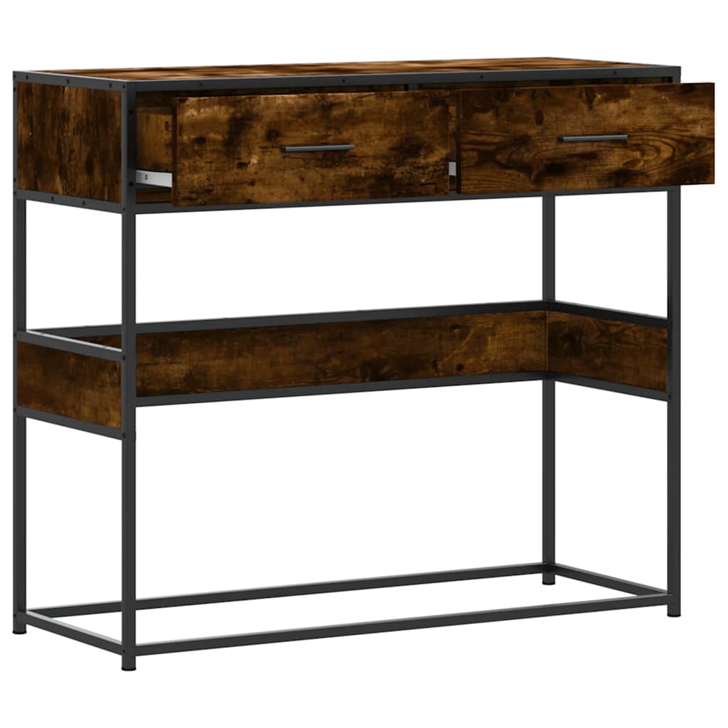 Konzolni stol boja hrasta 90x35x80 cm konstruirano drvo