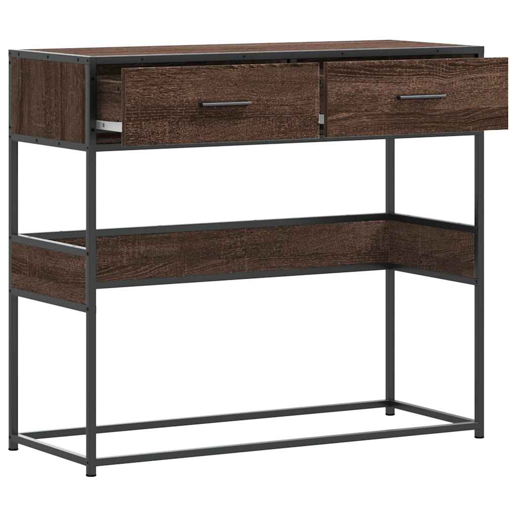 Konzolni stol boja hrasta 90x35x80 cm konstruirano drvo