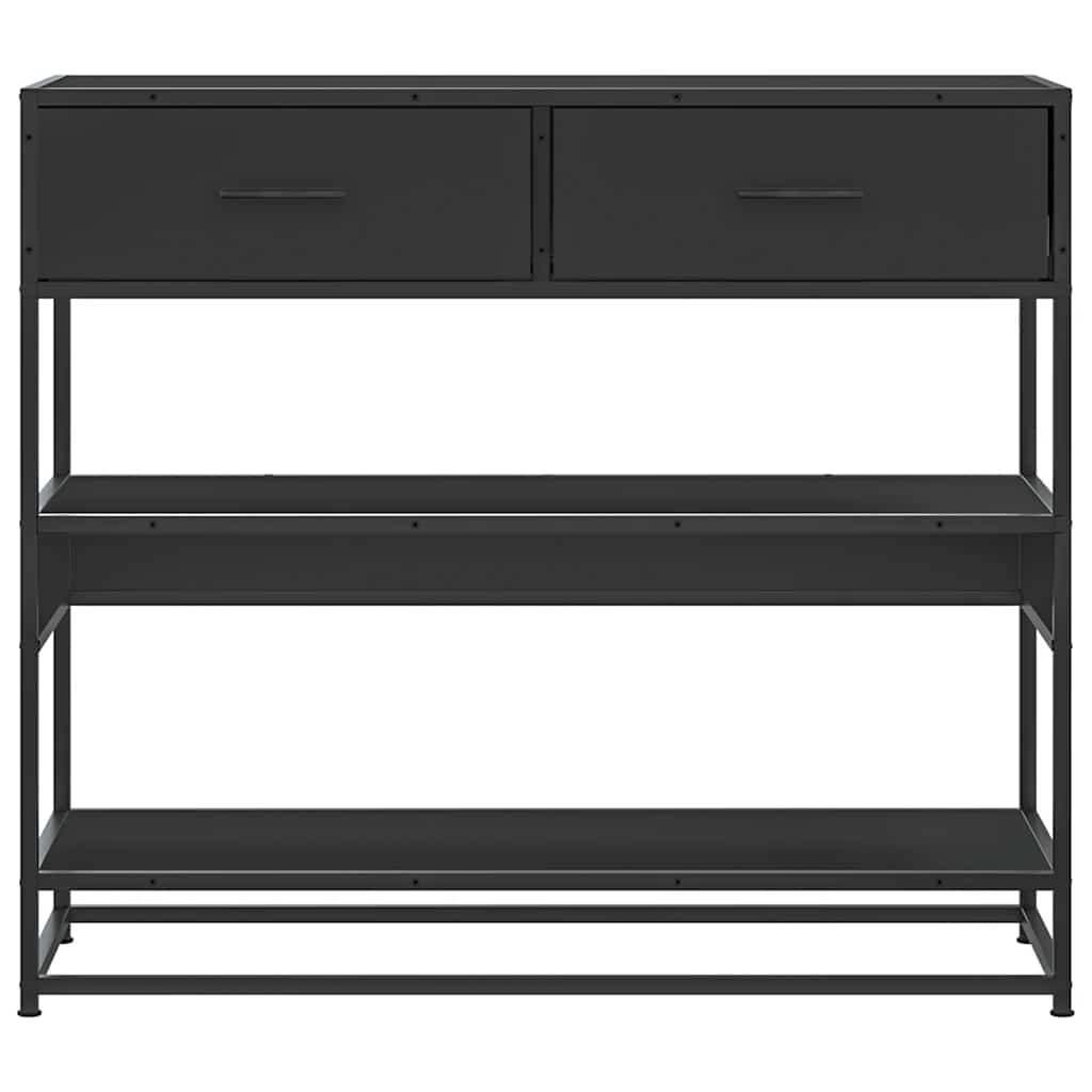 konzolni stol crni 90x35x80 cm konstruirano drvo