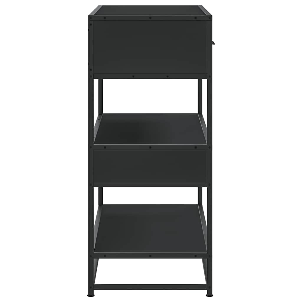 konzolni stol crni 90x35x80 cm konstruirano drvo