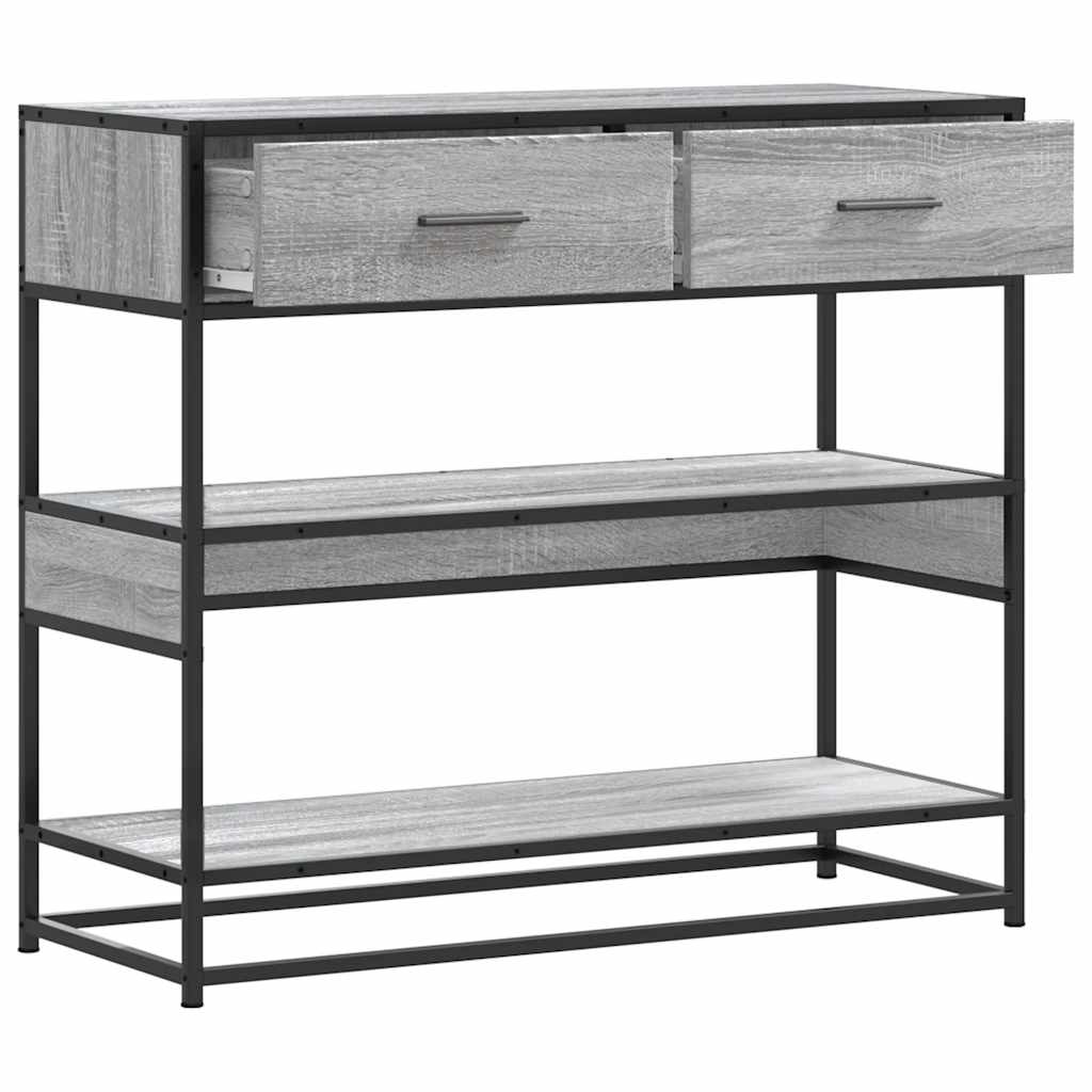 Konzolni stol boja hrasta 90x35x80 cm konstruirano drvo