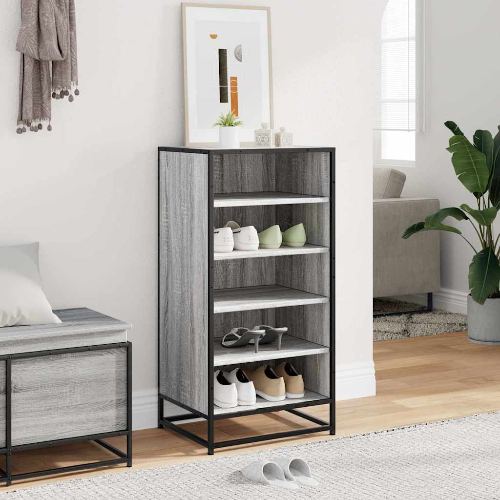Stalak za cipele boja hrasta 48x38x97,5 cm konstruirano drvo