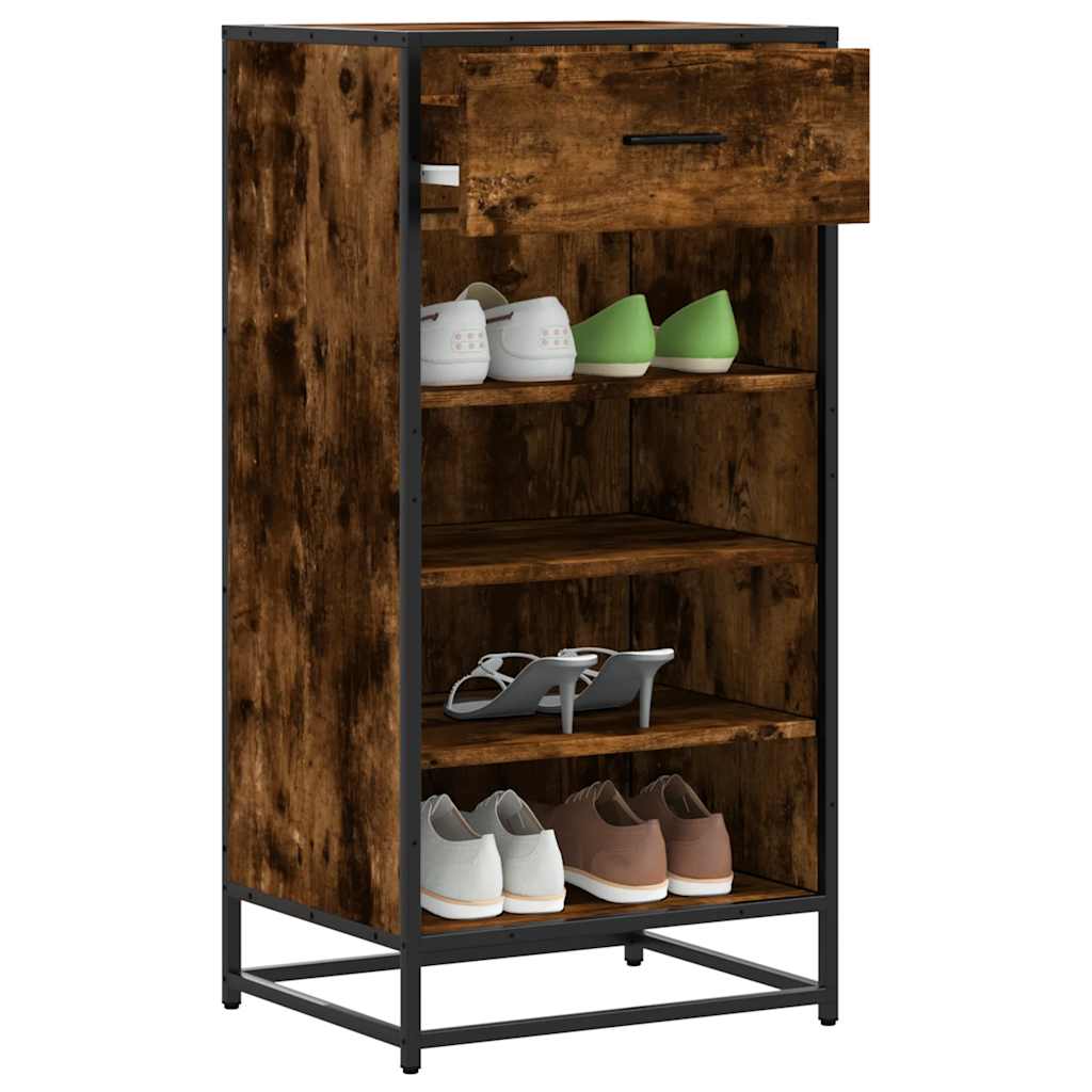 Stalak za cipele boja hrasta 48x38x97,5 cm konstruirano drvo