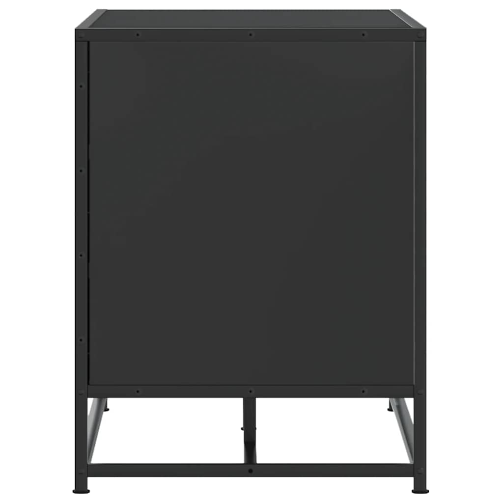 Klupa za cipele crna 80x40x53,5 cm od drveta i metala