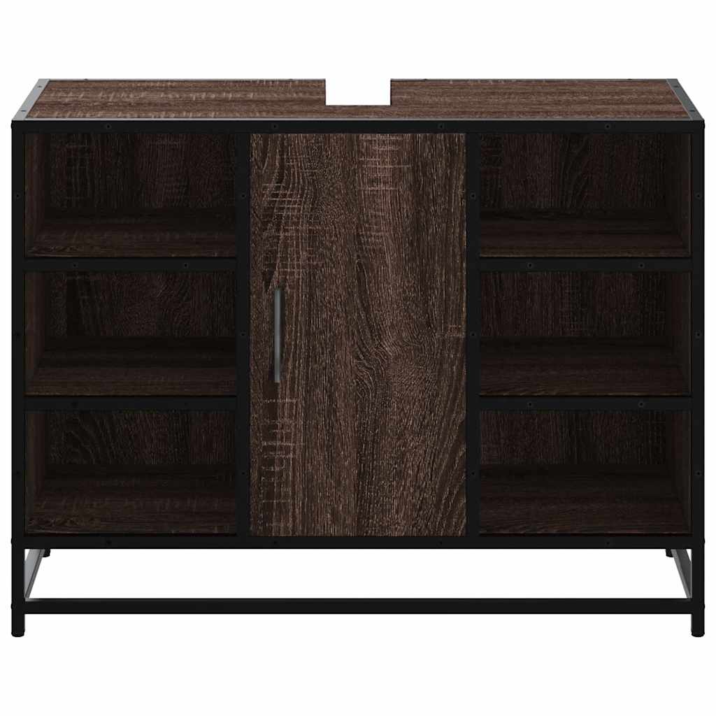 Kupaonski ormarić za umivaonik boja hrasta 80x33x60 cm drveni