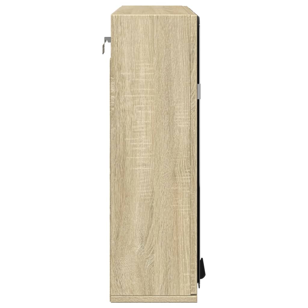 Kupaonski ormarić s ogledalom boja hrasta 64,5x20x66,5 cm drvo