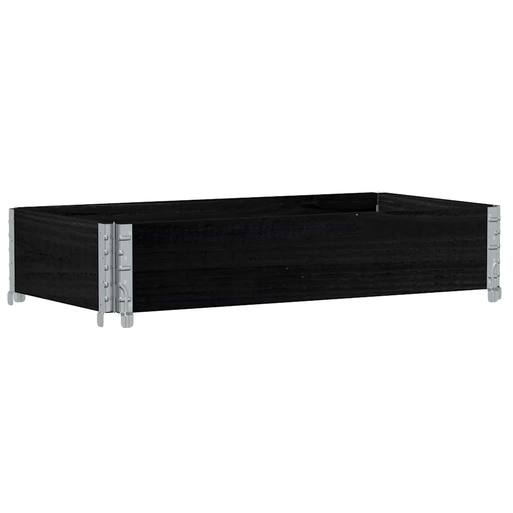Vrtna sadilica crna 100x50 cm od masivne borovine