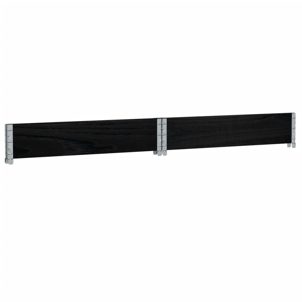 Vrtna sadilica crna 100x100 cm od masivne borovine