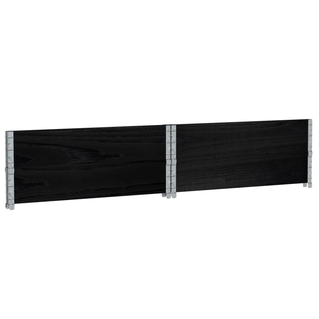 Vrtna sadilica crna 100x100 cm od masivne borovine