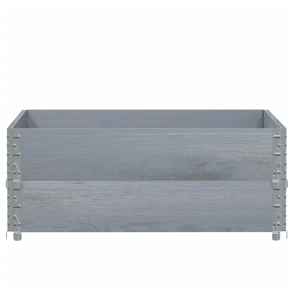 Vrtna sadilica siva 100x100 cm od masivne borovine