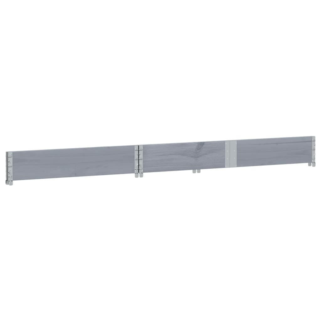Vrtna sadilica siva 150x50 cm od masivne borovine