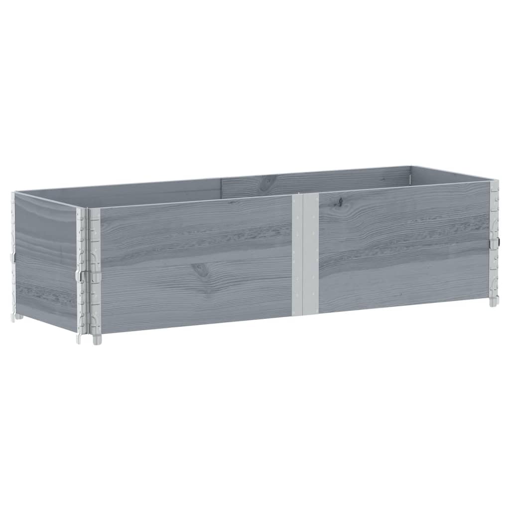 Vrtna sadilica siva 150x50 cm od masivne borovine