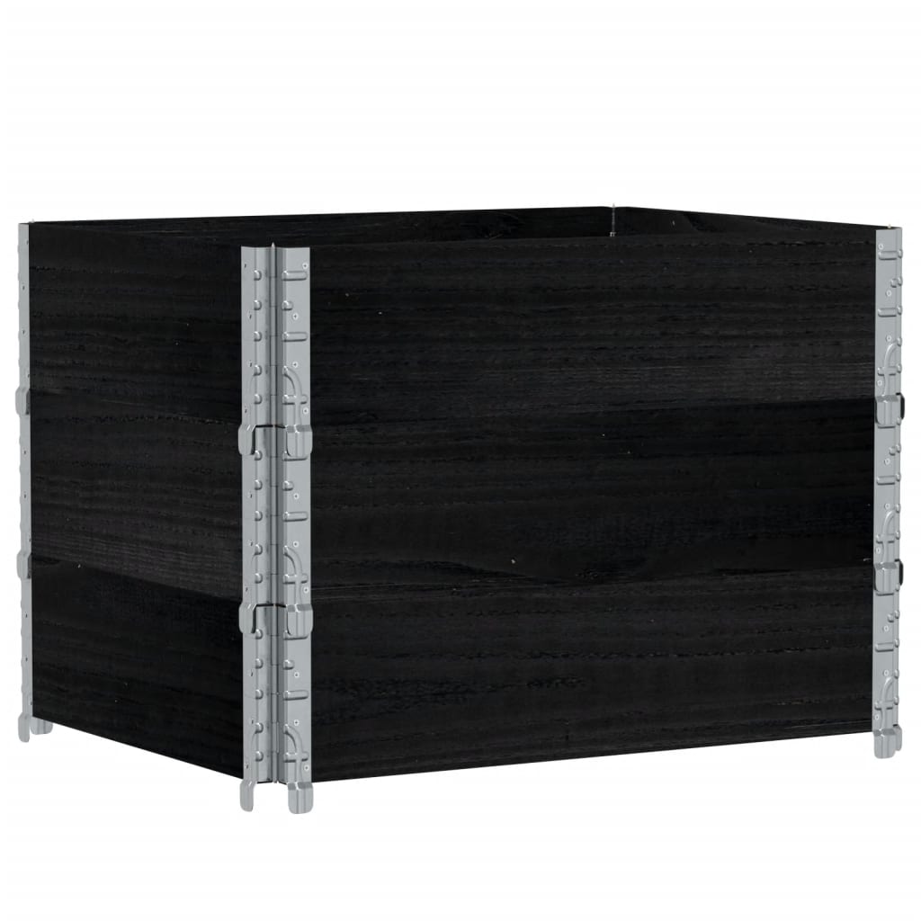 Vrtna sadilica crna 80x60 cm od masivne borovine