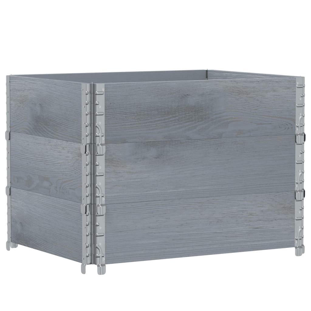 Vrtna sadilica siva 80x60 cm od masivne borovine