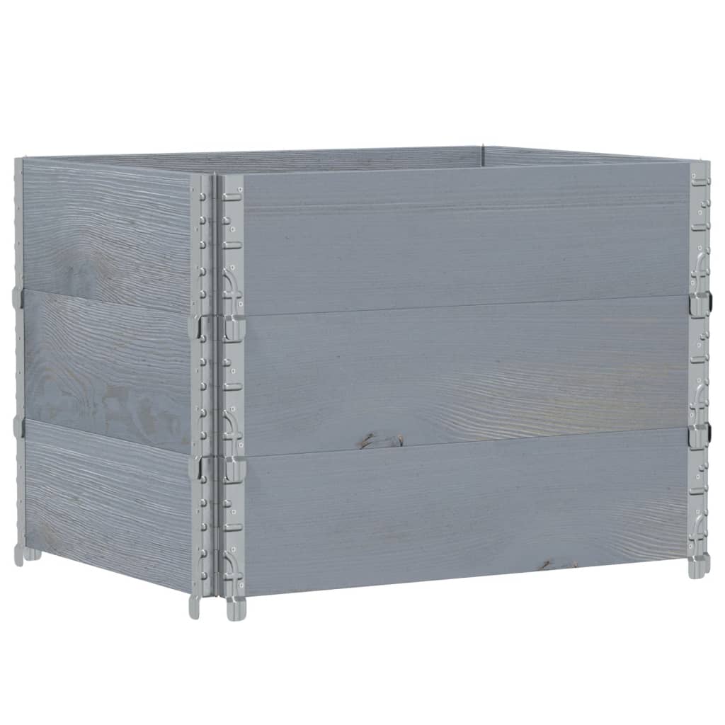 Vrtna sadilica siva 80x60 cm od masivne borovine