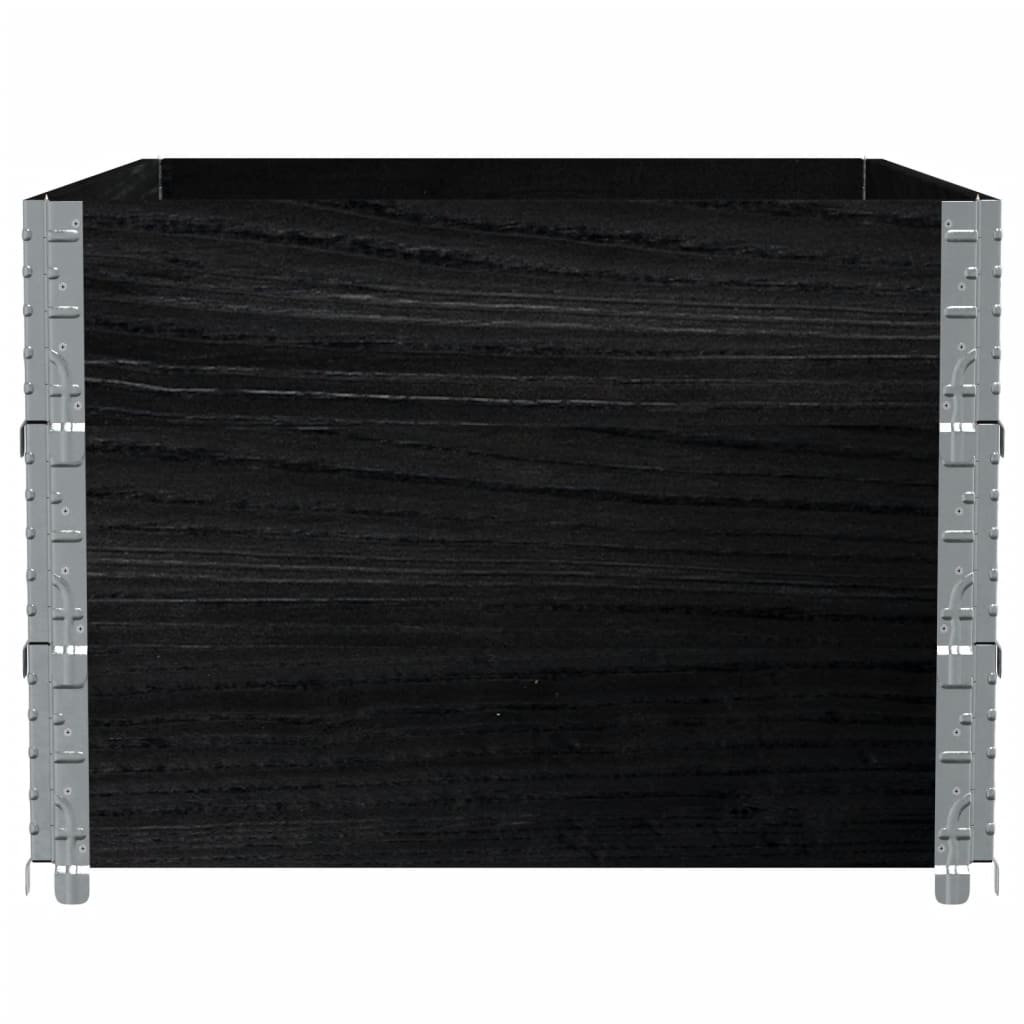 Vrtni sadilica crna 120 x 80 cm od masivne borovine