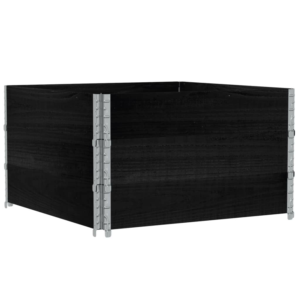 Vrtna sadilica crna 100x100 cm od masivne borovine